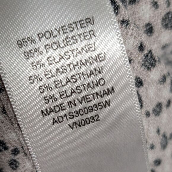 Adrianna Papell blouse women's size 1X polka dot ikat printed bubble sleeve top - Picture 7 of 10